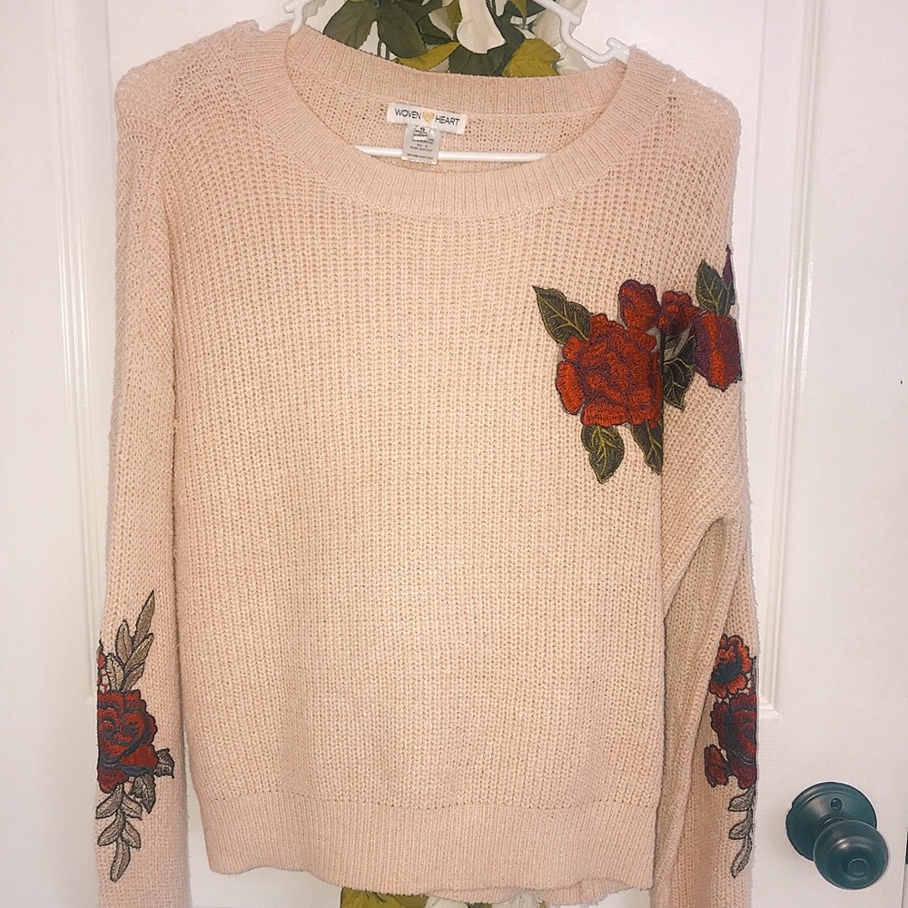 Rose knit sweater